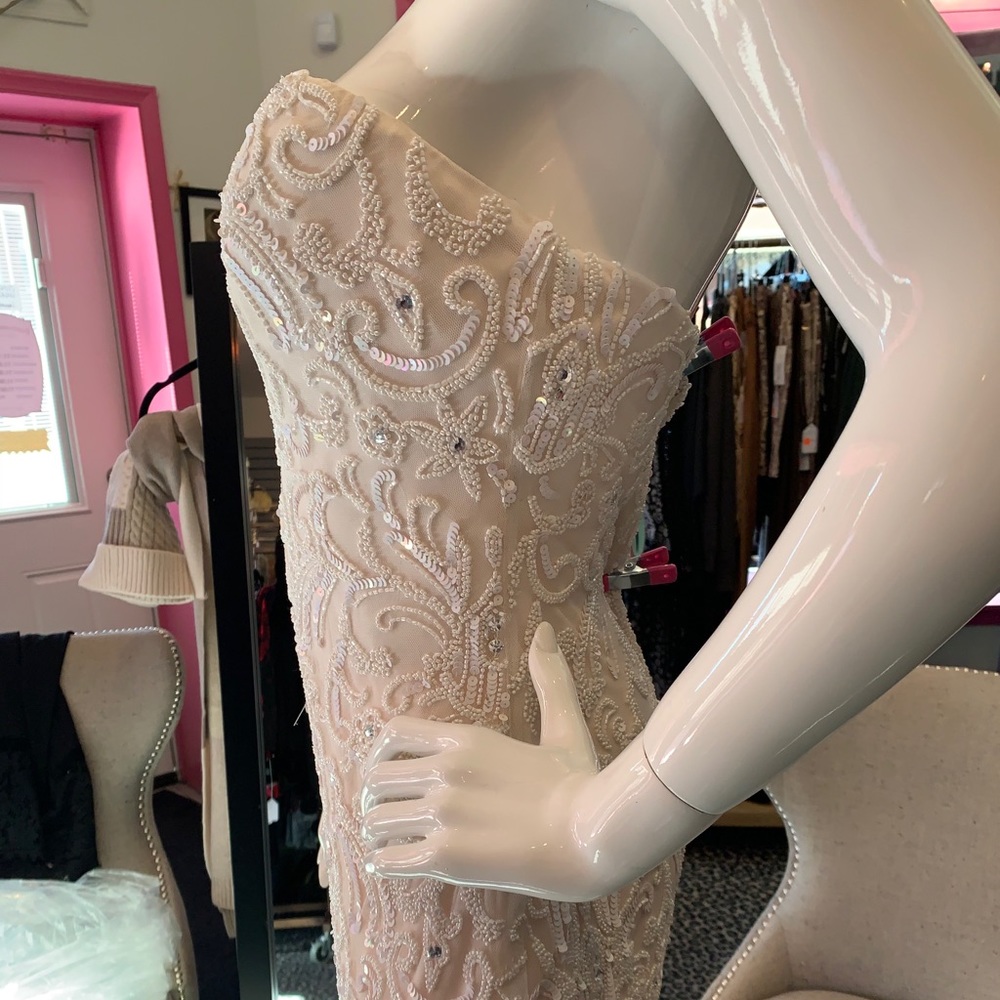 Scala Pink Strapless Gown - Picture 3 of 6